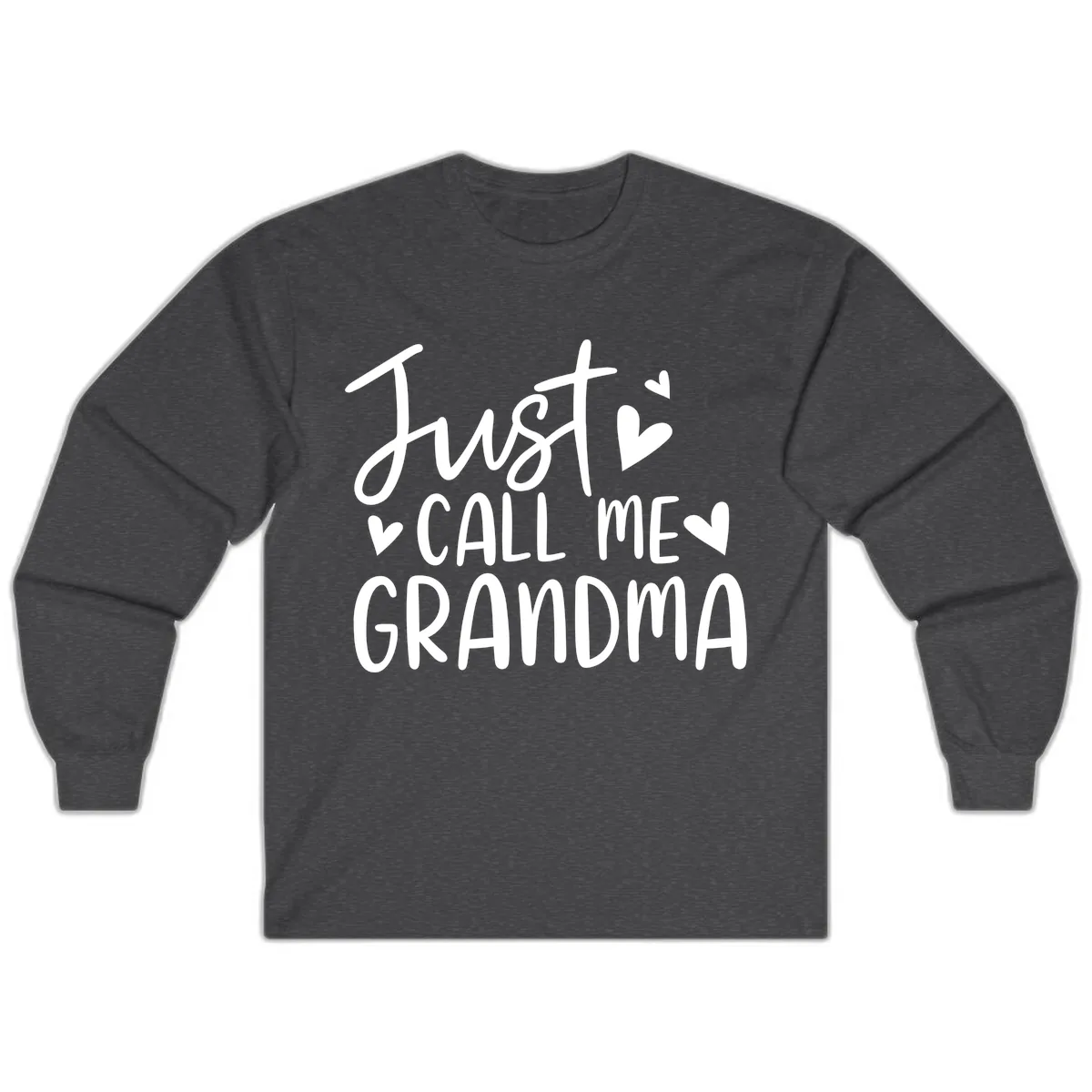 Just Call Me Grandma Long Sleeve in Dark Heather