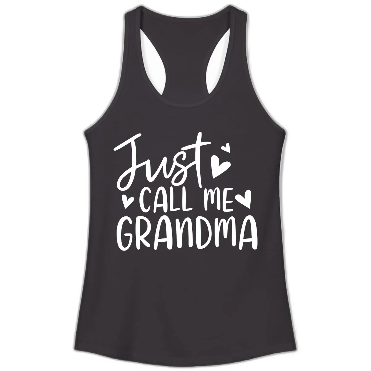 Just Call Me Grandma Ladies Tank in Black