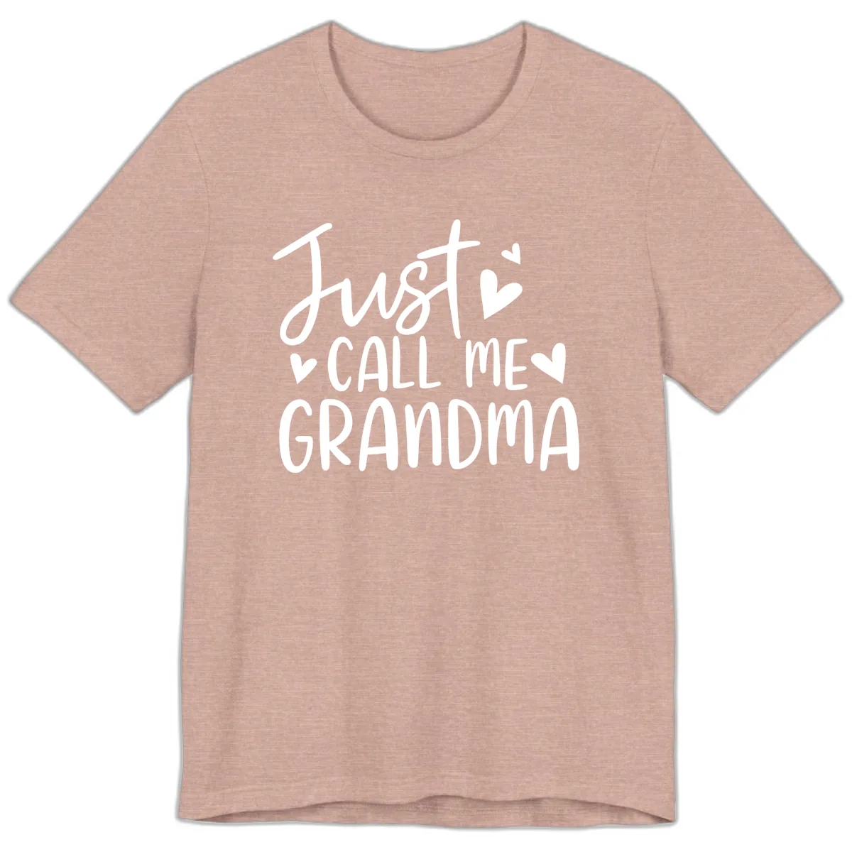 Just Call Me Grandma Premium T-Shirt in Heather Prism Peach