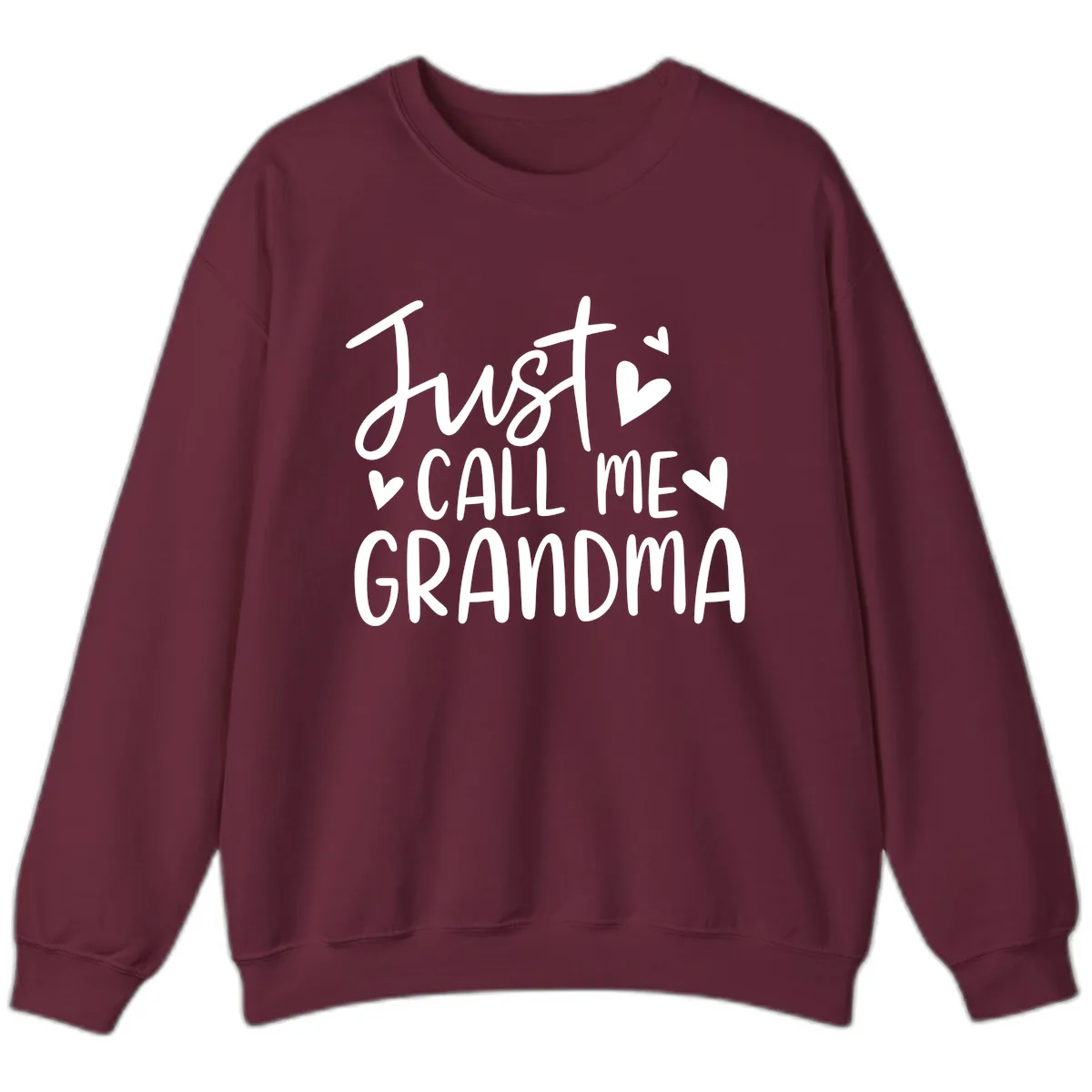 Just Call Me Grandma Sweatshirt in Maroon