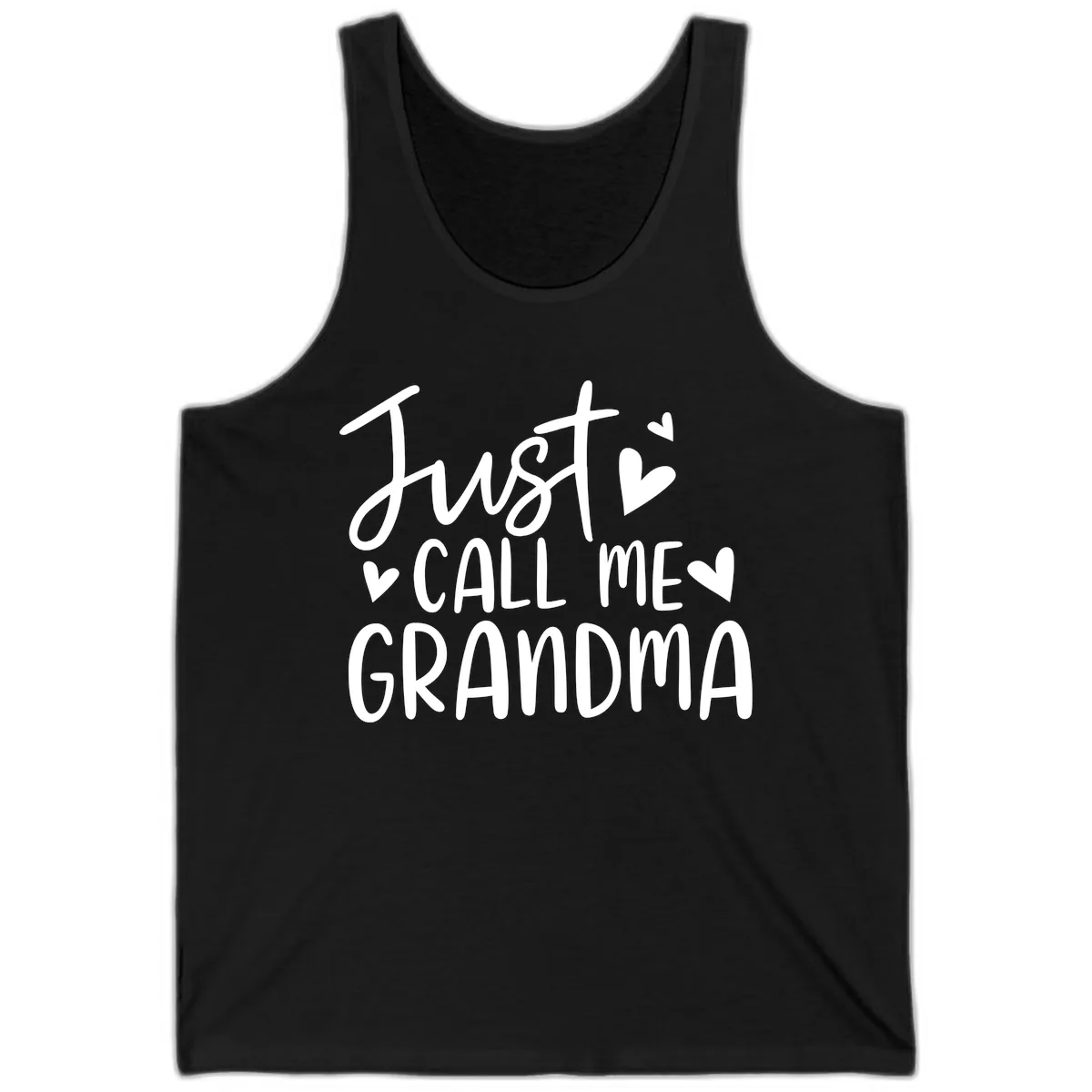 Just Call Me Grandma Tank in Black