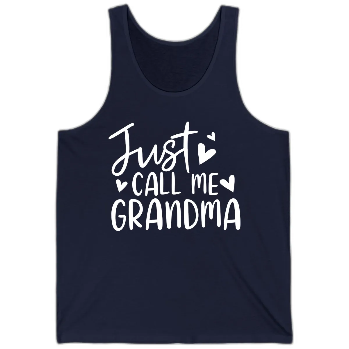 Just Call Me Grandma Tank in Navy