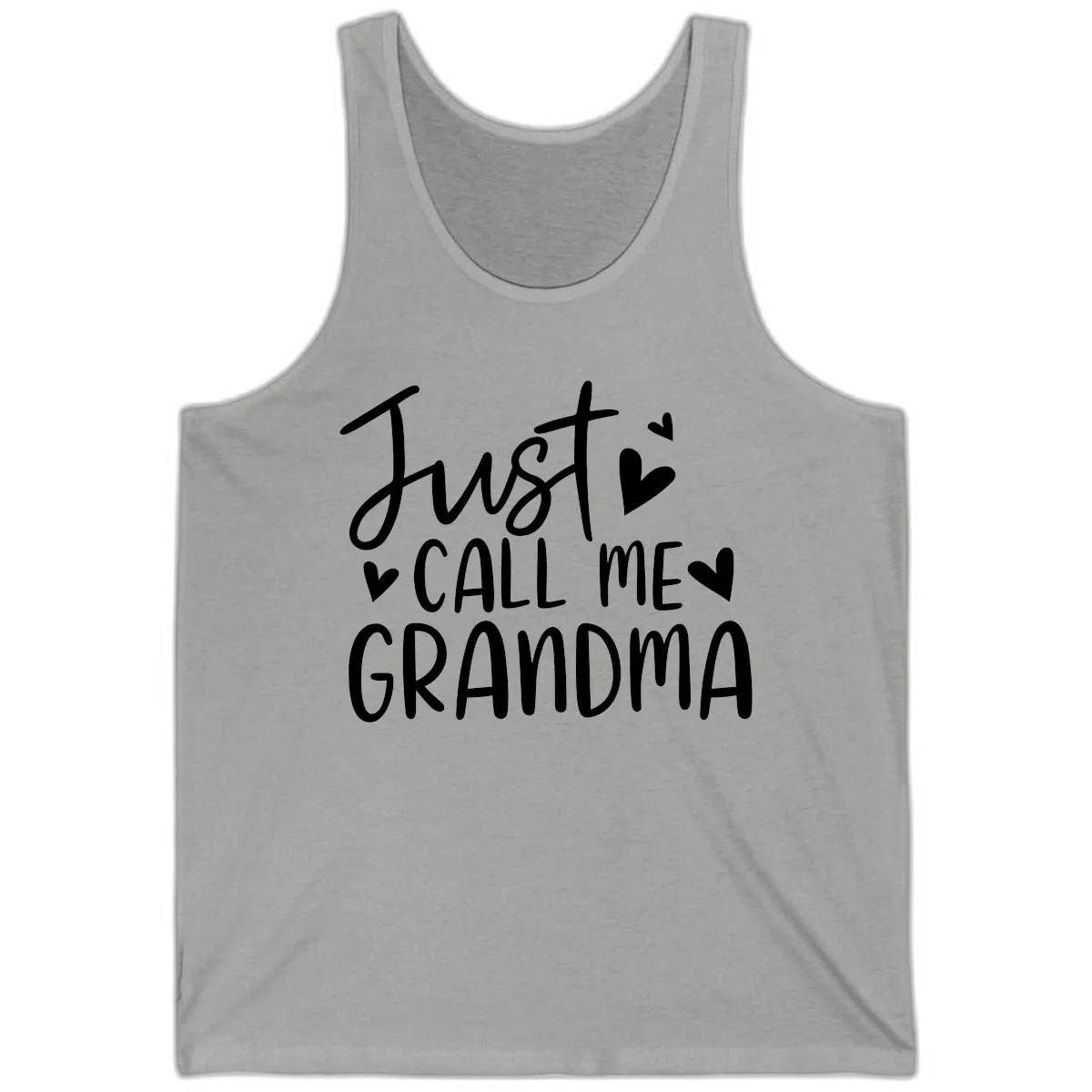 Just Call Me Grandma Tank in Athletic Heather