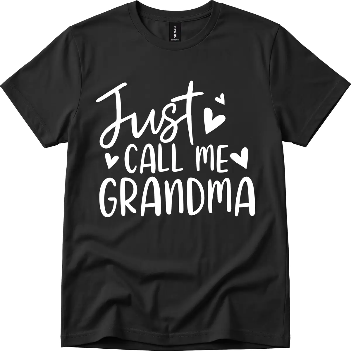 Just Call Me Grandma T-Shirt in Black