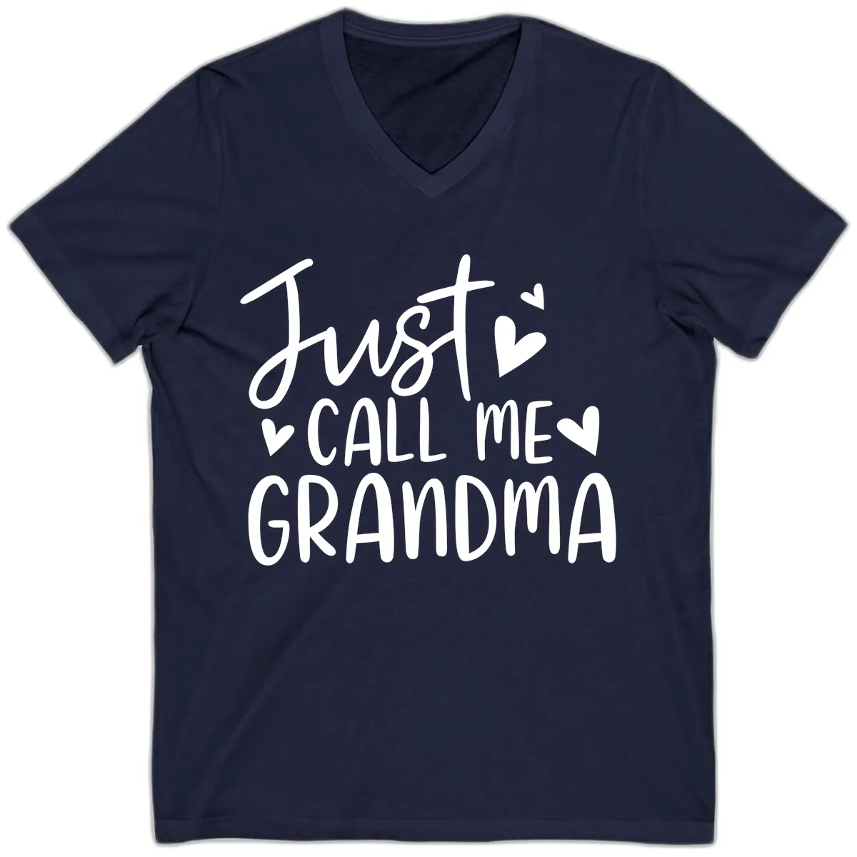 Just Call Me Grandma V-Neck in Navy
