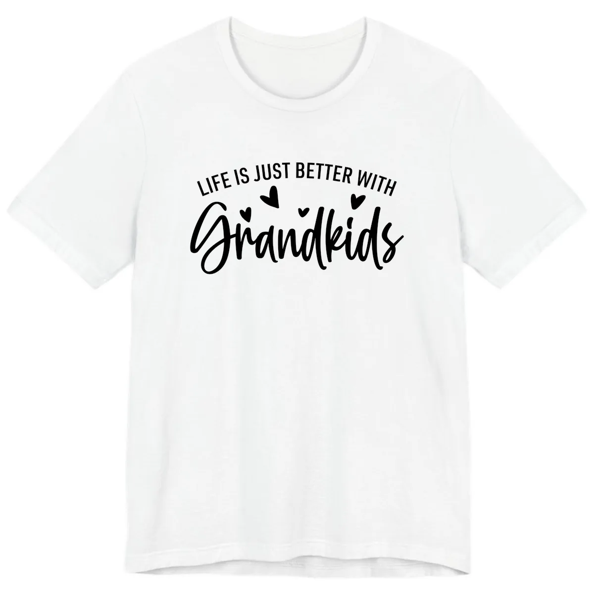 Life Is Just Better With Grandkids Typography Premium T-Shirt in White