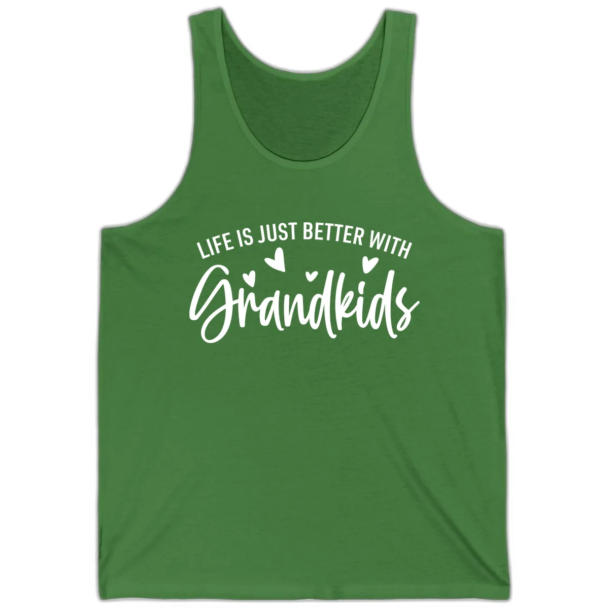 Life Is Just Better With Grandkids Typography Tank in Leaf