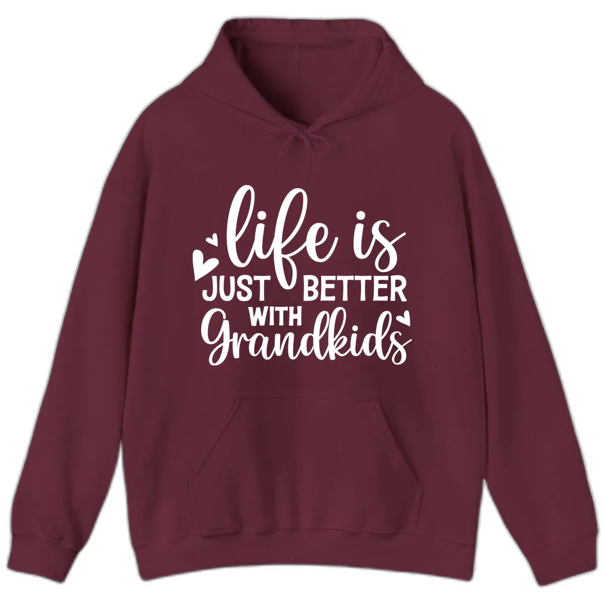 Life Is Just Better With Grandkids Hoodie in Maroon