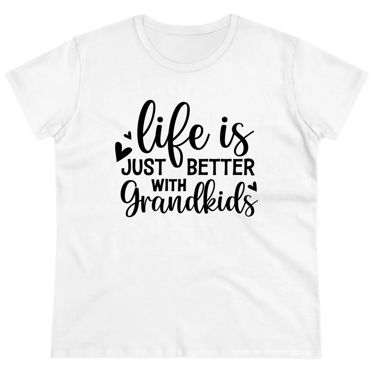 Life Is Just Better With Grandkids Ladies Tee in White
