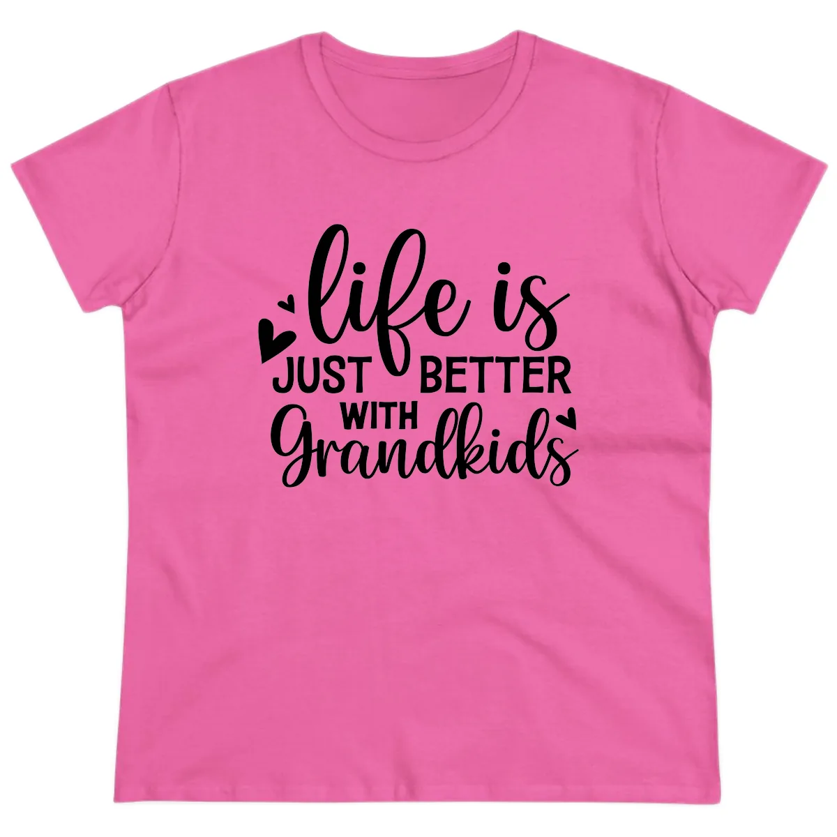 Life Is Just Better With Grandkids Ladies Tee in Azalea