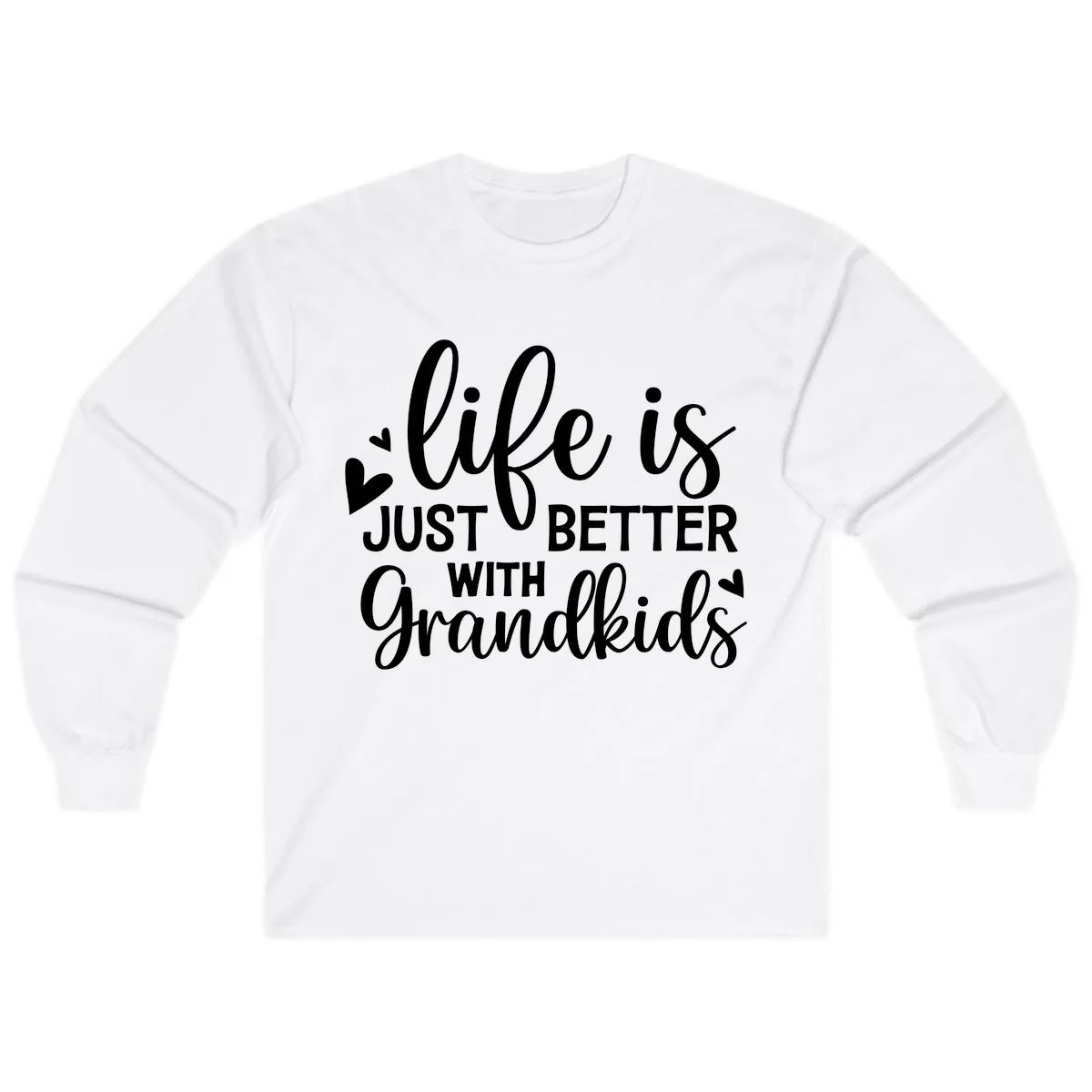 Life Is Just Better With Grandkids Long Sleeve in White