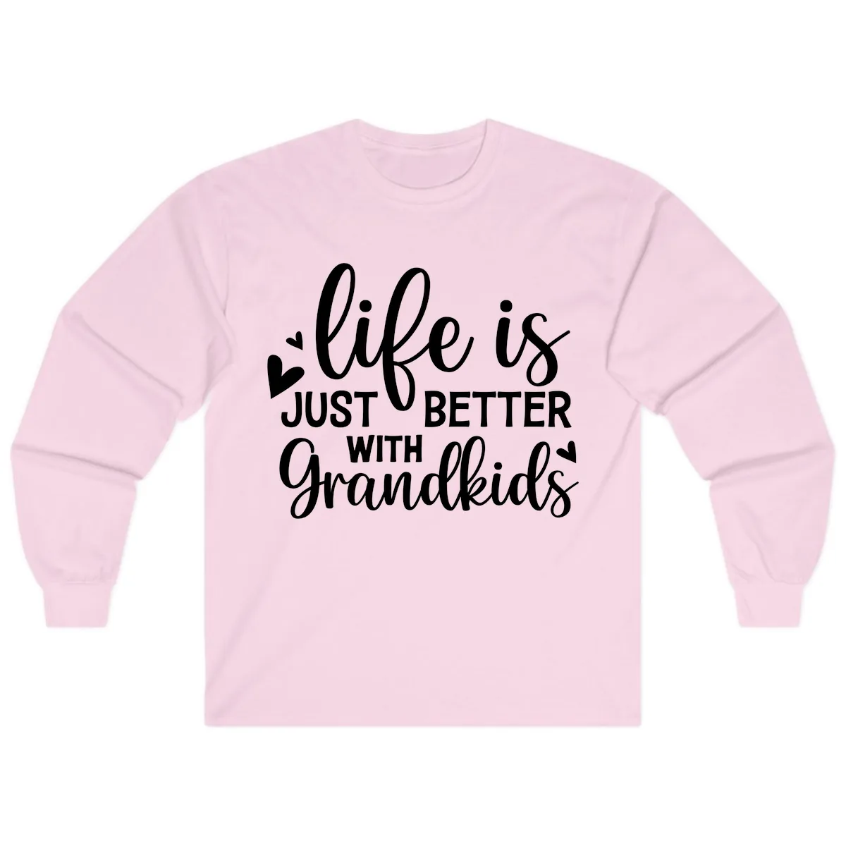 Life Is Just Better With Grandkids Long Sleeve in Light Pink
