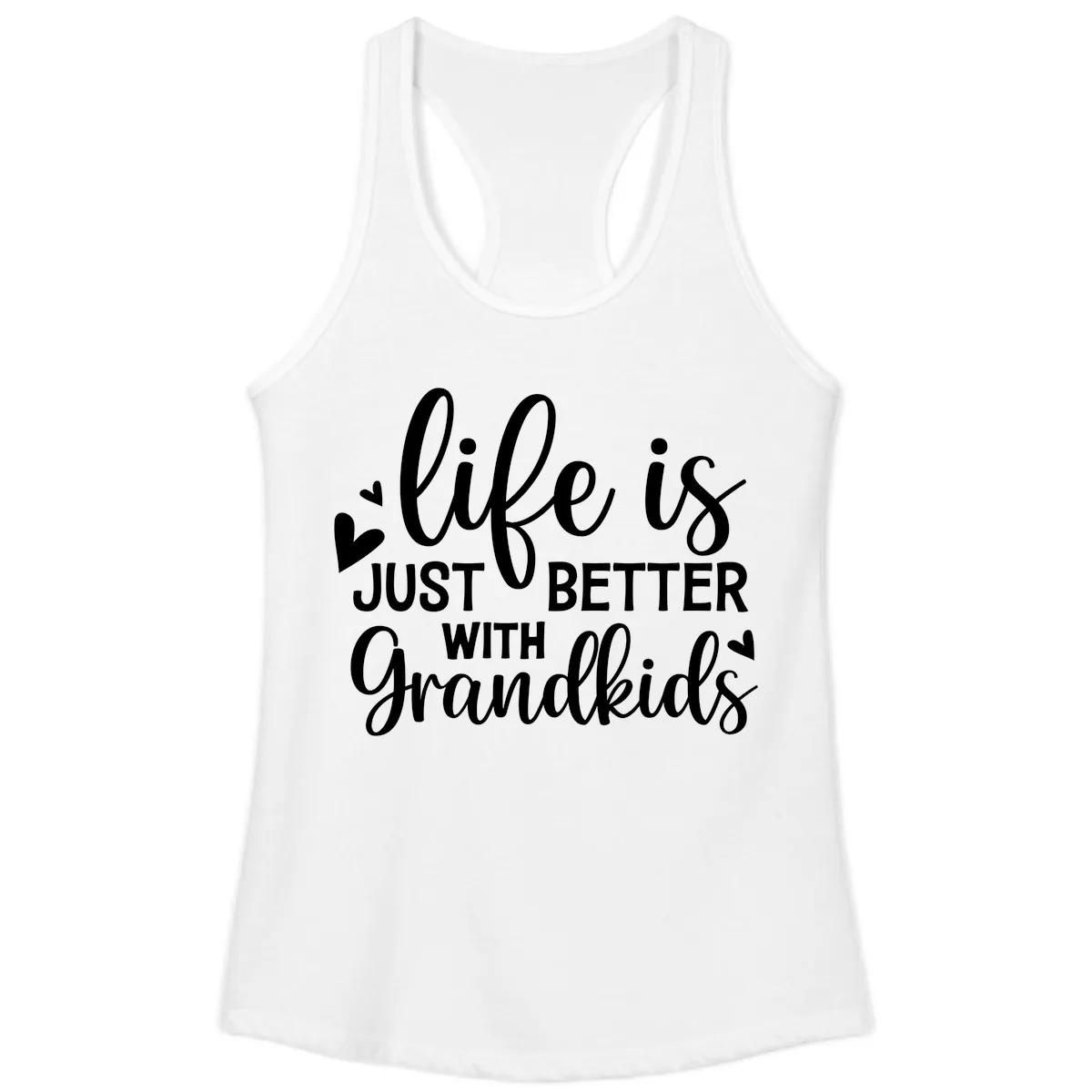 Life Is Just Better With Grandkids Ladies Tank in White