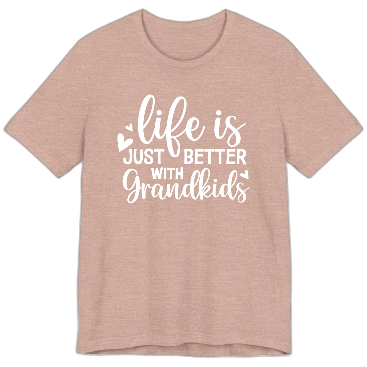 Life Is Just Better With Grandkids Premium T-Shirt in Heather Prism Peach