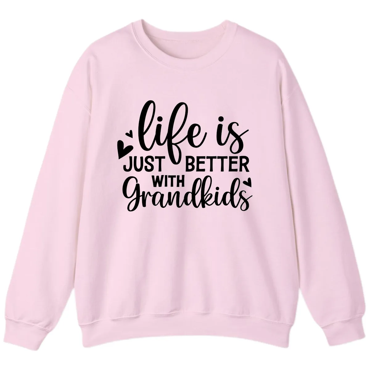 Life Is Just Better With Grandkids Sweatshirt in Light Pink