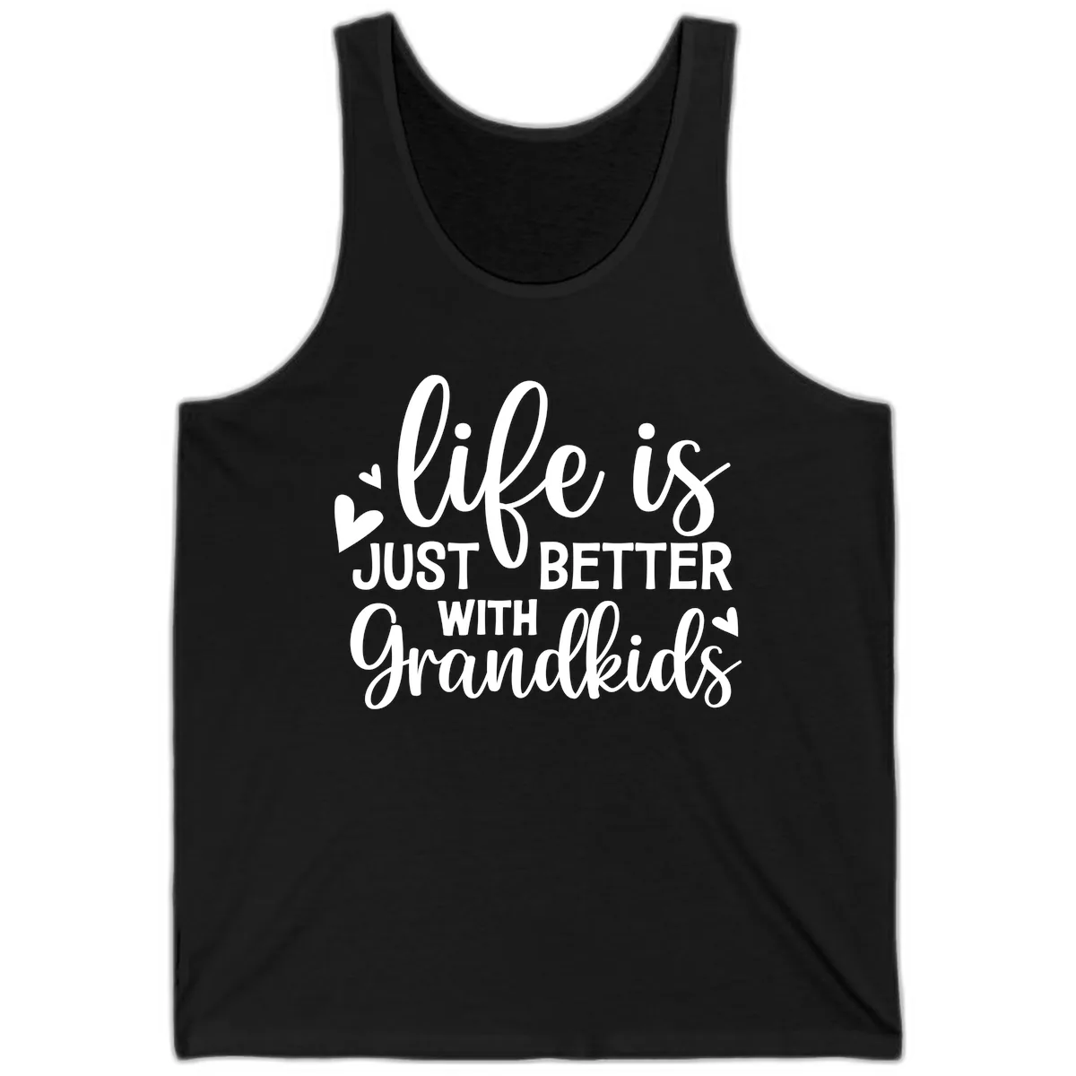Life Is Just Better With Grandkids Tank in Black