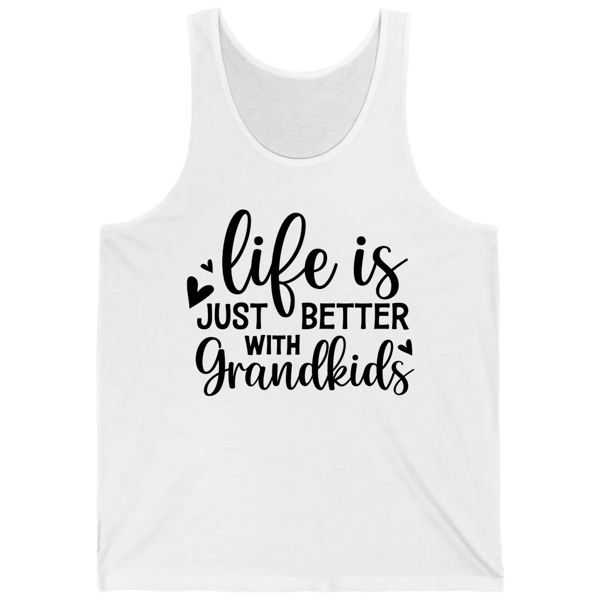 Life Is Just Better With Grandkids Tank in White