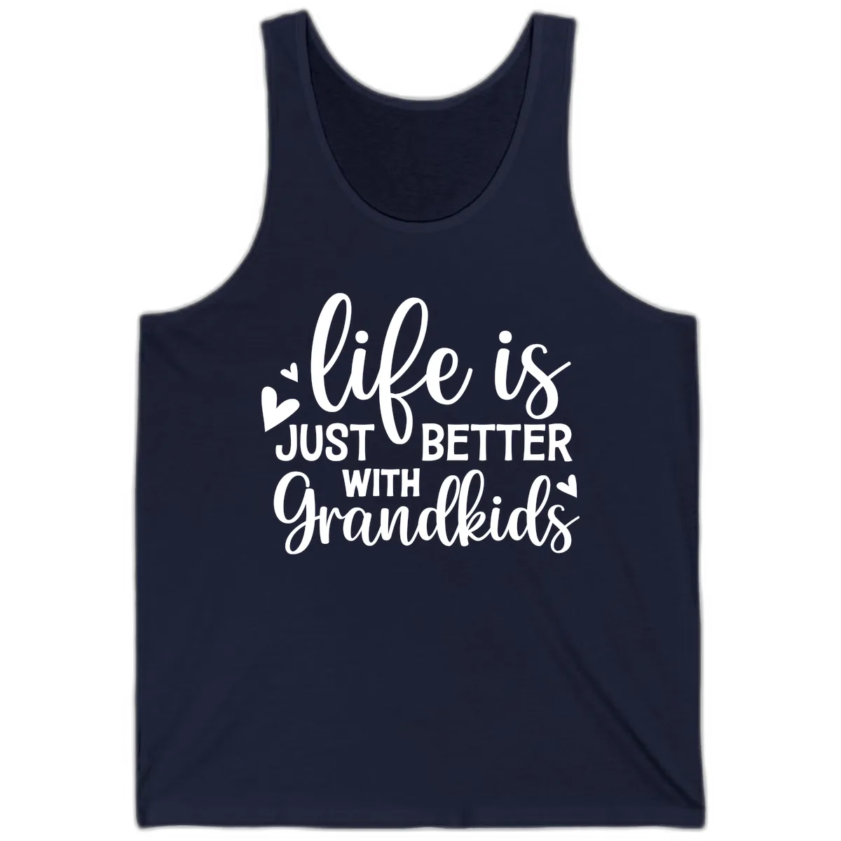 Life Is Just Better With Grandkids Tank in Navy