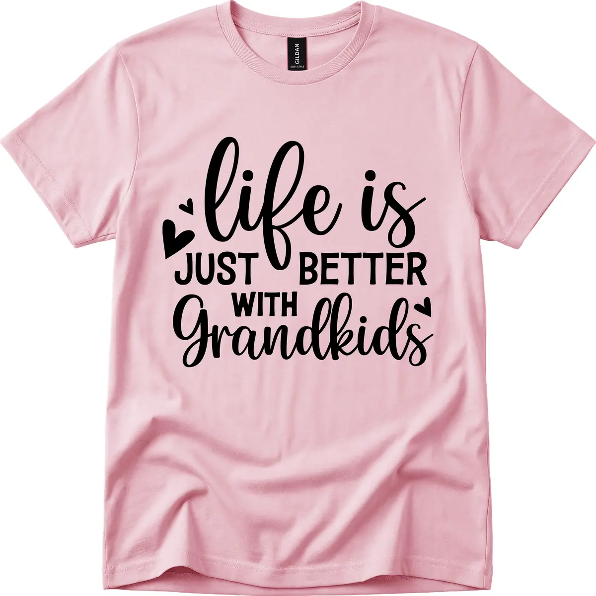 Life Is Just Better With Grandkids T-Shirt in Light Pink