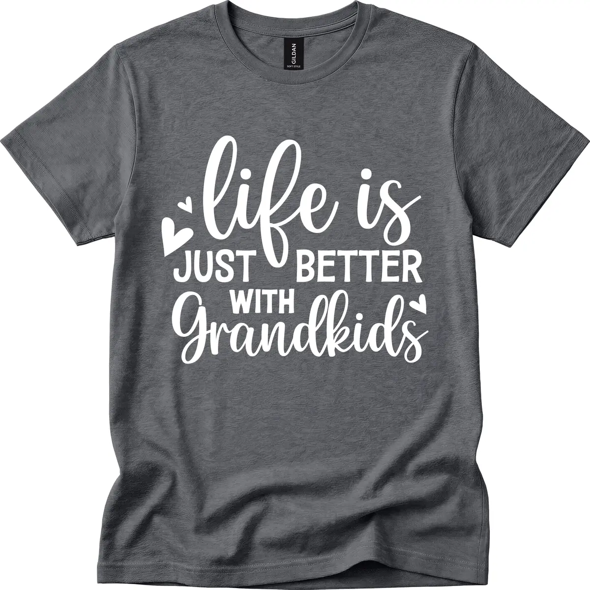 Life Is Just Better With Grandkids T-Shirt in Dark Heather