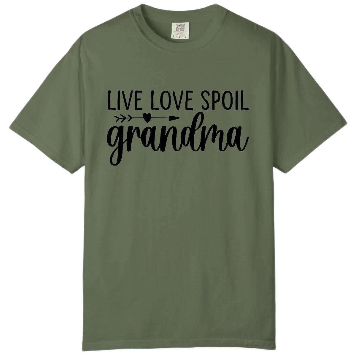 Live Love Spoil Grandma Design Comfort Color in Sage