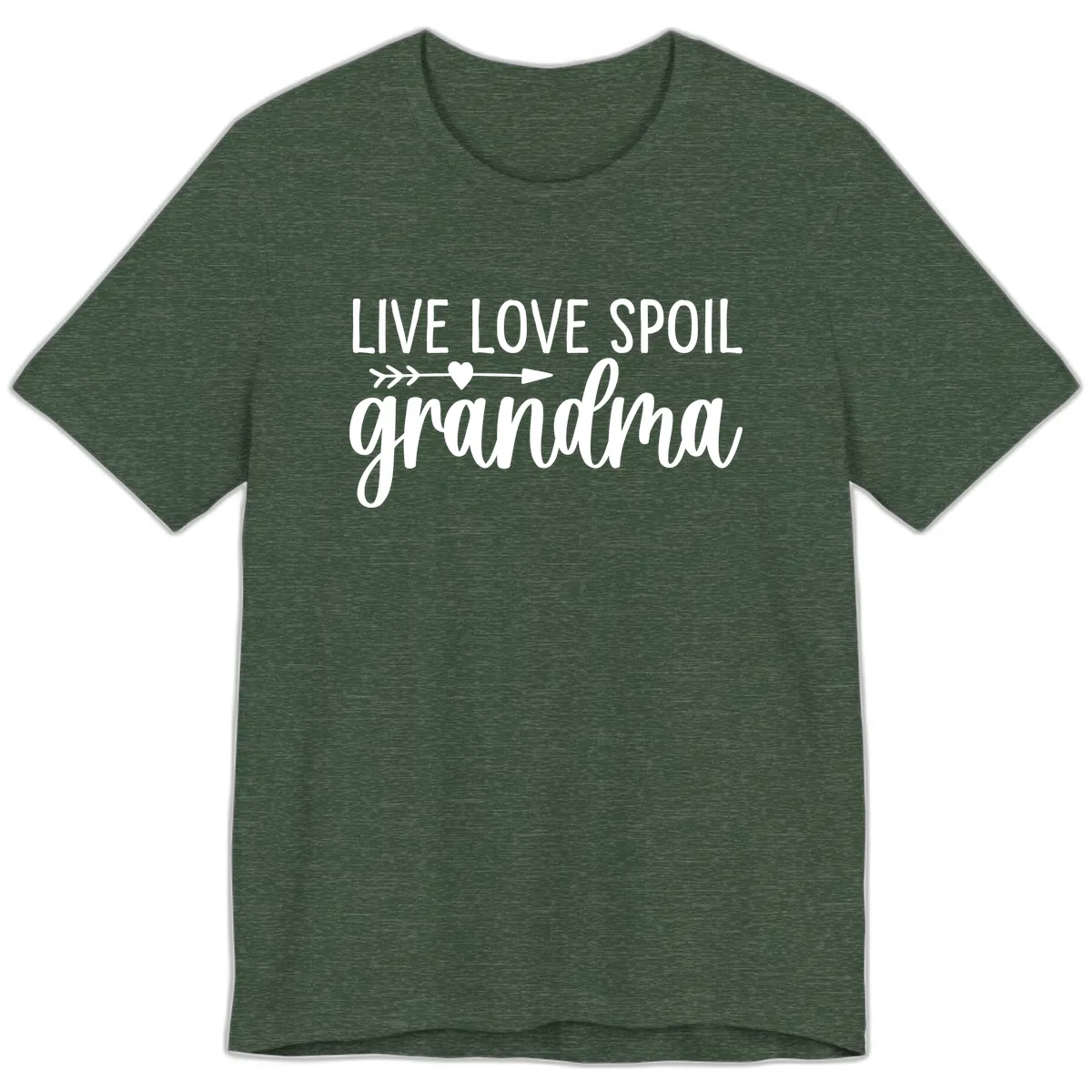 Live Love Spoil Grandma Design Premium T-Shirt in Heather Forest