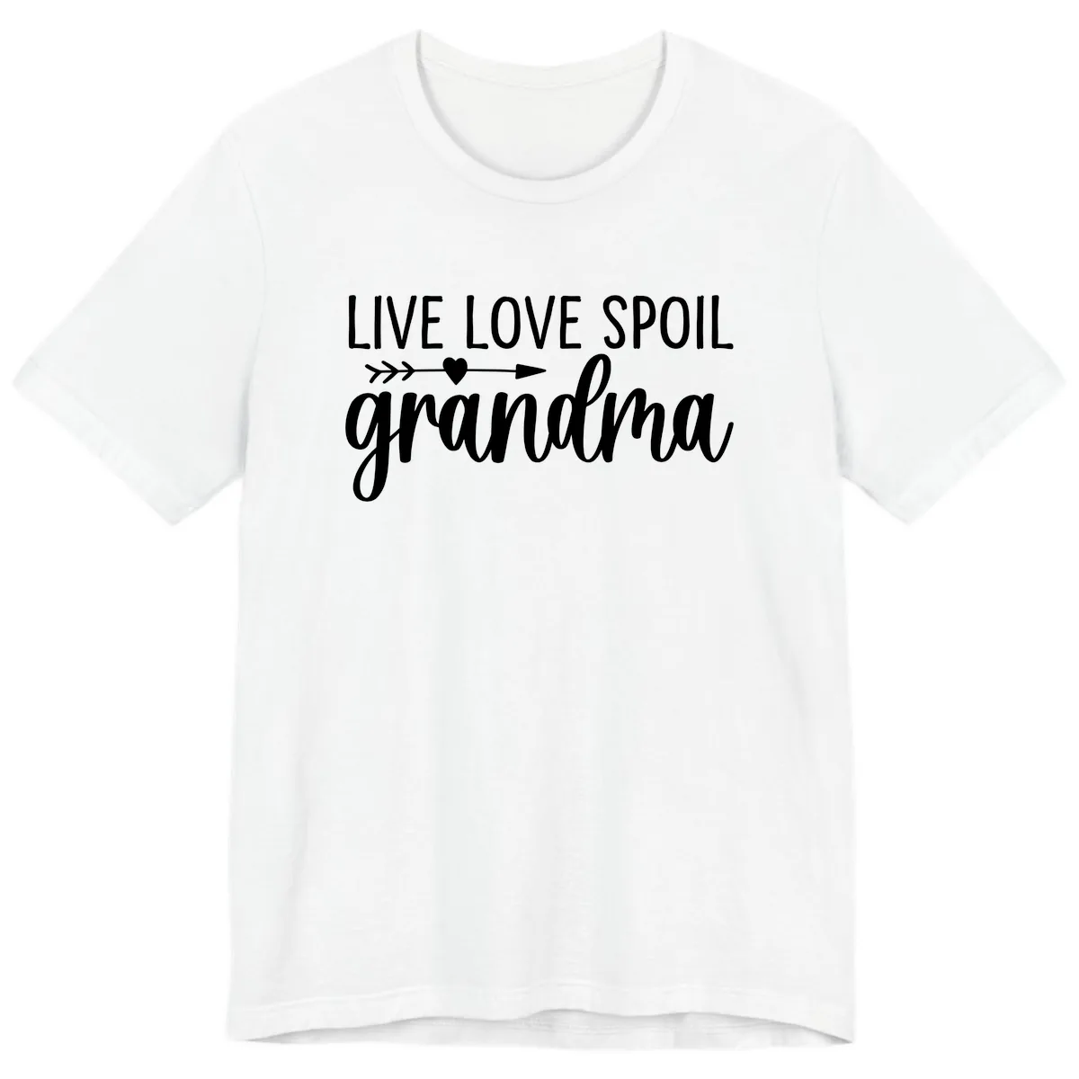 Live Love Spoil Grandma Design Premium T-Shirt in White