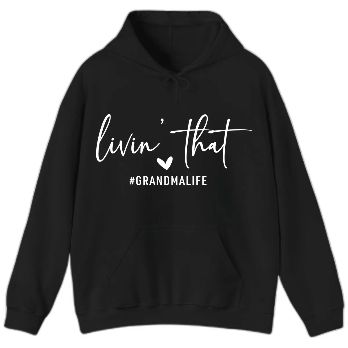 Livin' That Grandma Life Hoodie in Black