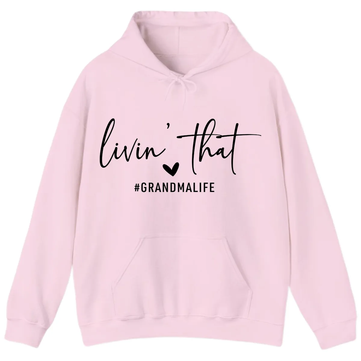 Livin' That Grandma Life Hoodie in Light Pink