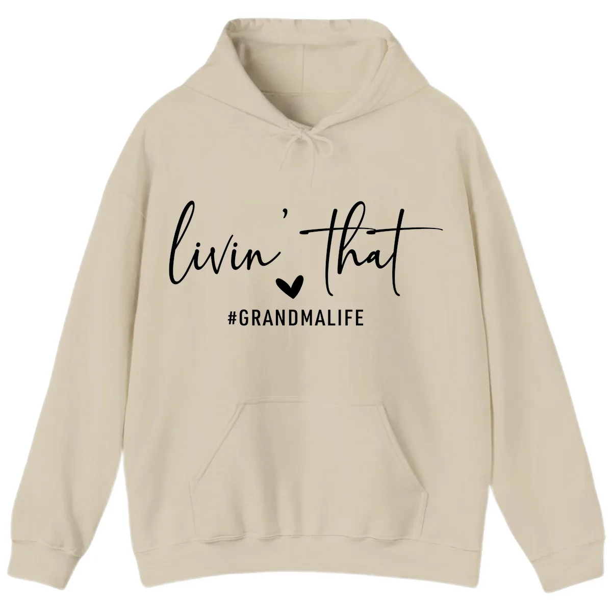 Livin' That Grandma Life Hoodie in Sand