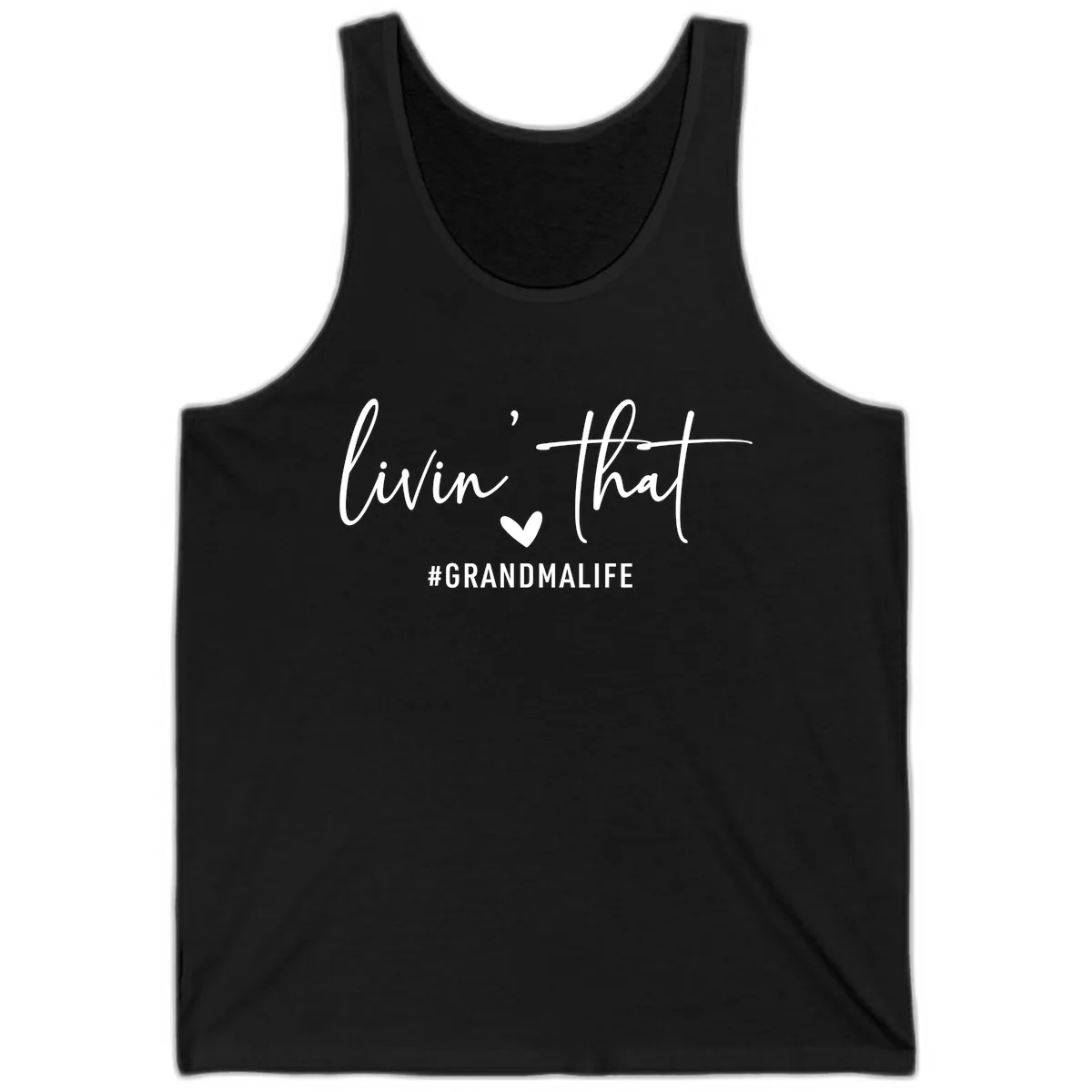 Livin' That Grandma Life Tank in Black