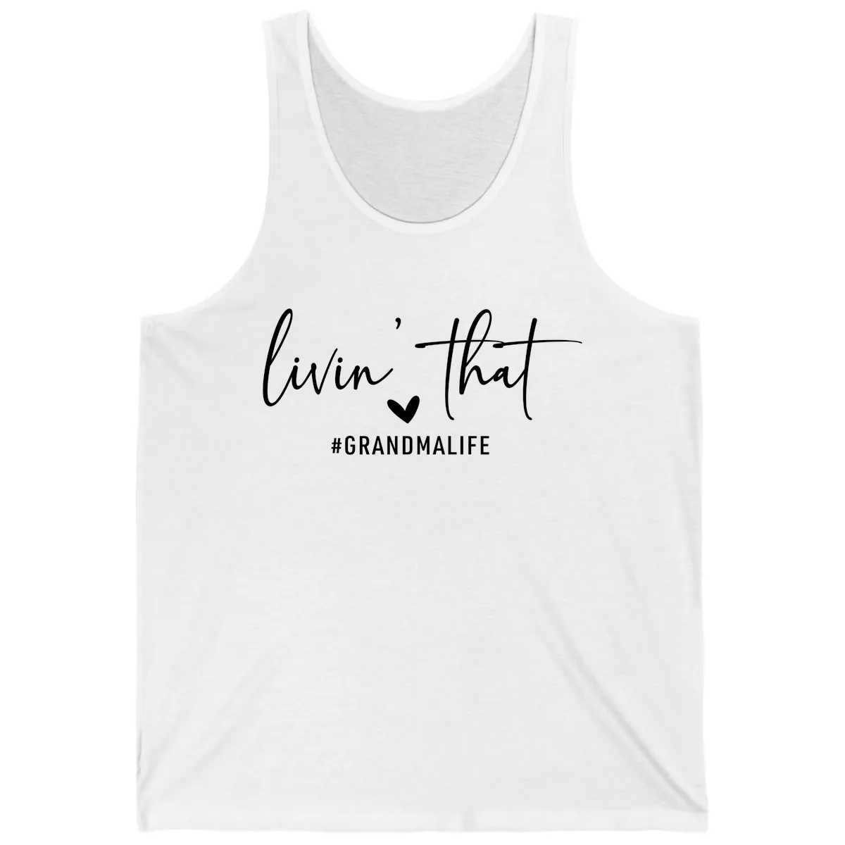 Livin' That Grandma Life Tank in White