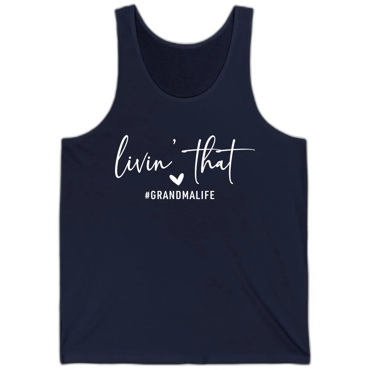 Livin' That Grandma Life Tank in Navy