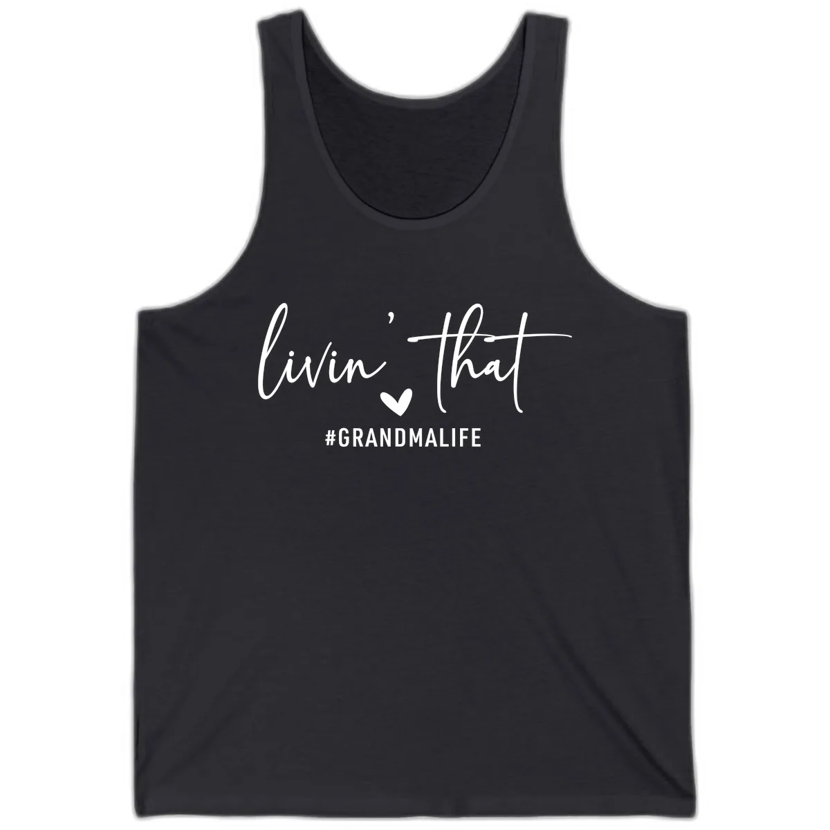 Livin' That Grandma Life Tank in Dark Grey