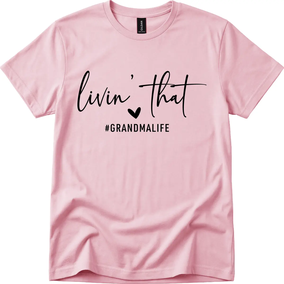 Livin' That Grandma Life T-Shirt in Light Pink
