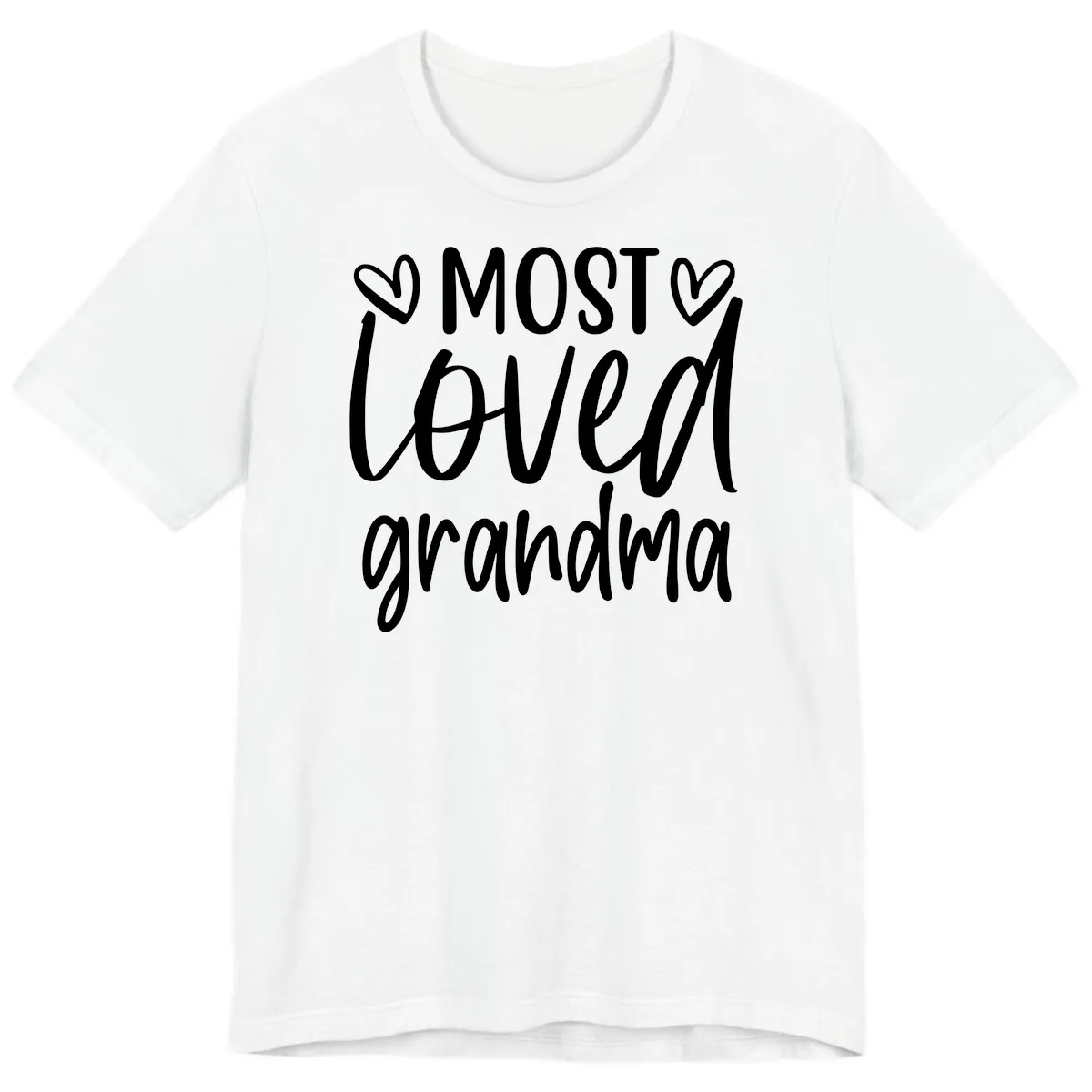 Most Loved Grandma Typography Design Premium T-Shirt in White