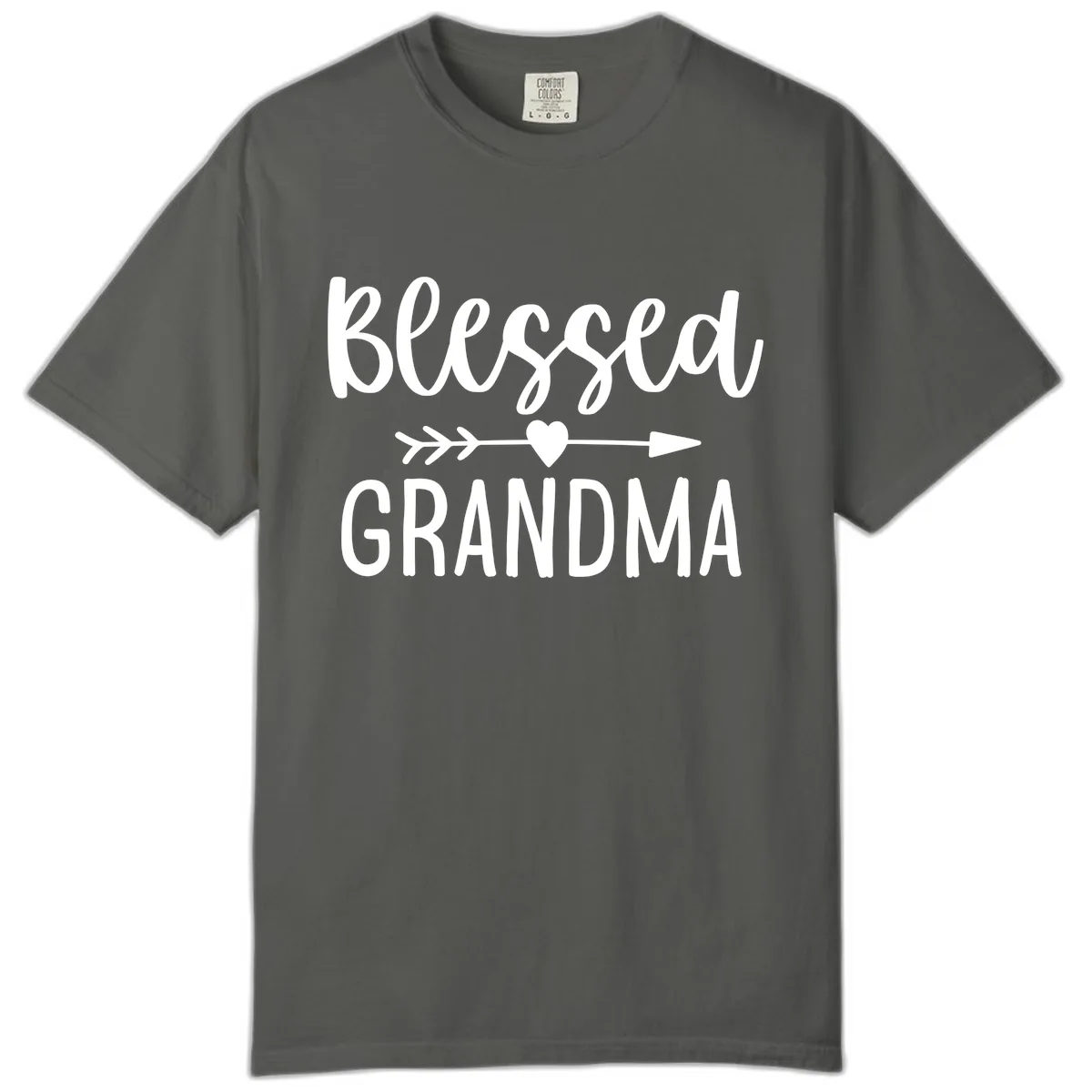Blessed Grandma Arrow Heart Design Comfort Color in Pepper