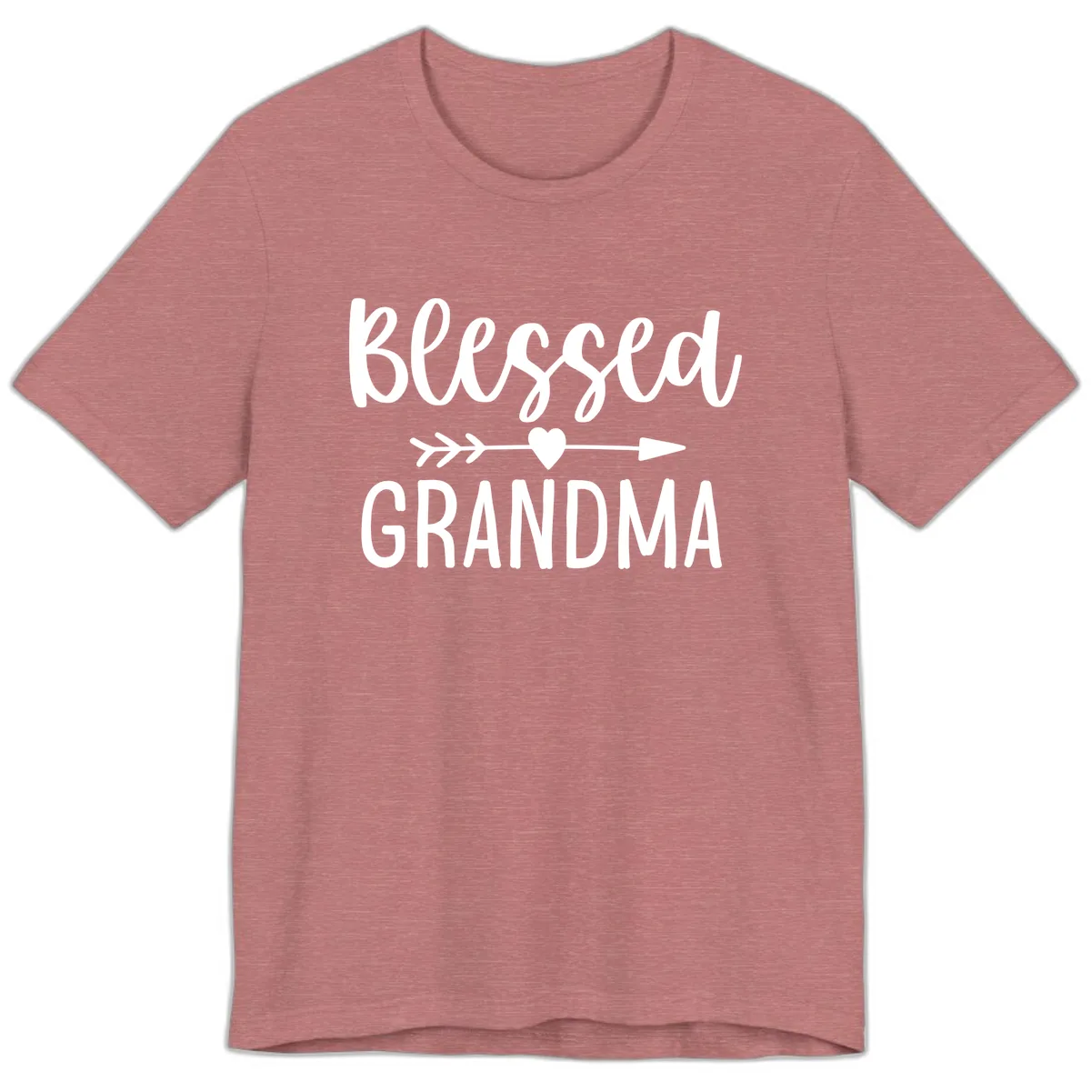 Blessed Grandma Arrow Heart Design Premium T-Shirt in Heather Mauve