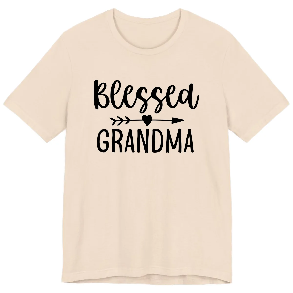 Blessed Grandma Arrow Heart Design Premium T-Shirt in Soft Cream