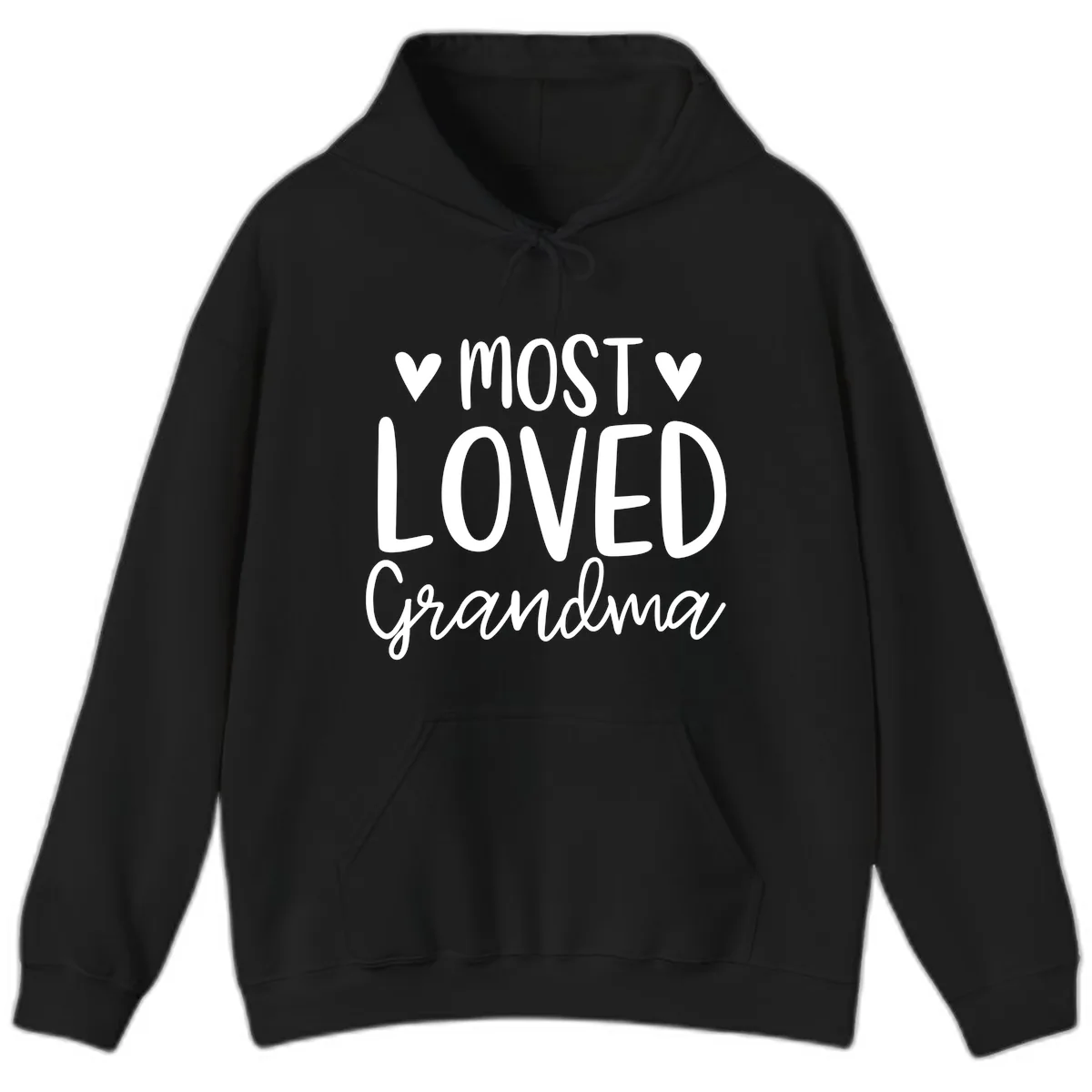Most Loved Grandma Hoodie in Black