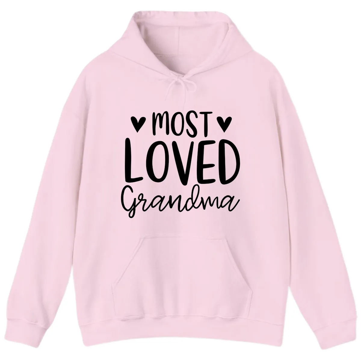 Most Loved Grandma Hoodie in Light Pink
