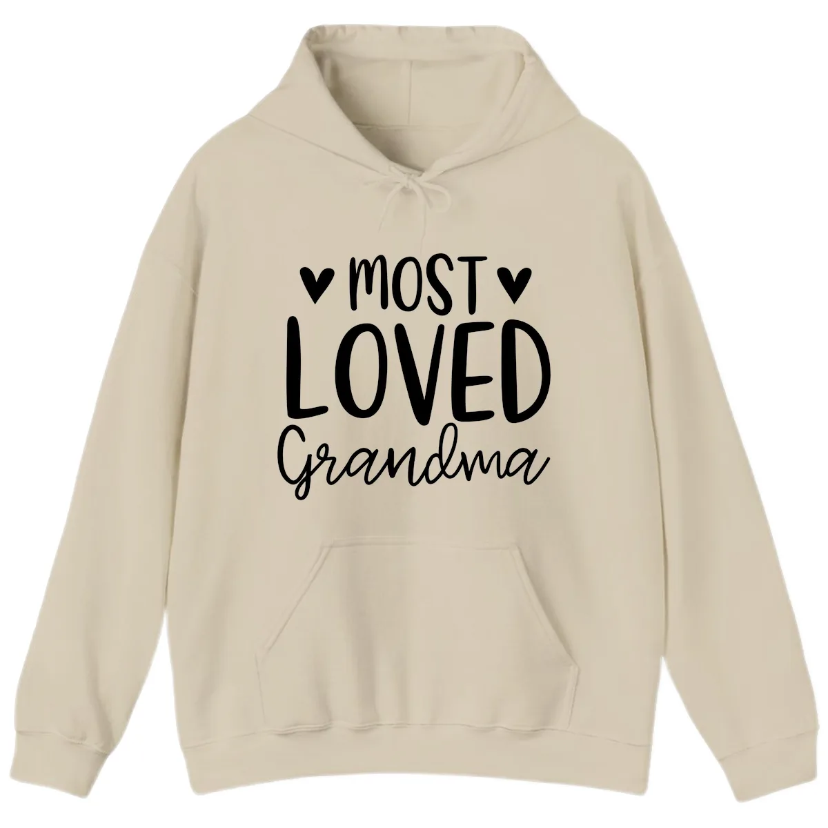 Most Loved Grandma Hoodie in Sand