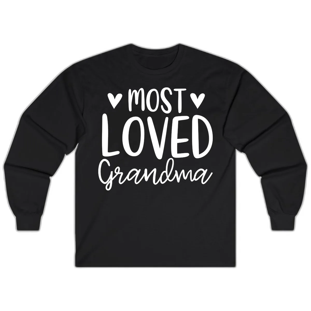 Most Loved Grandma Long Sleeve in Black
