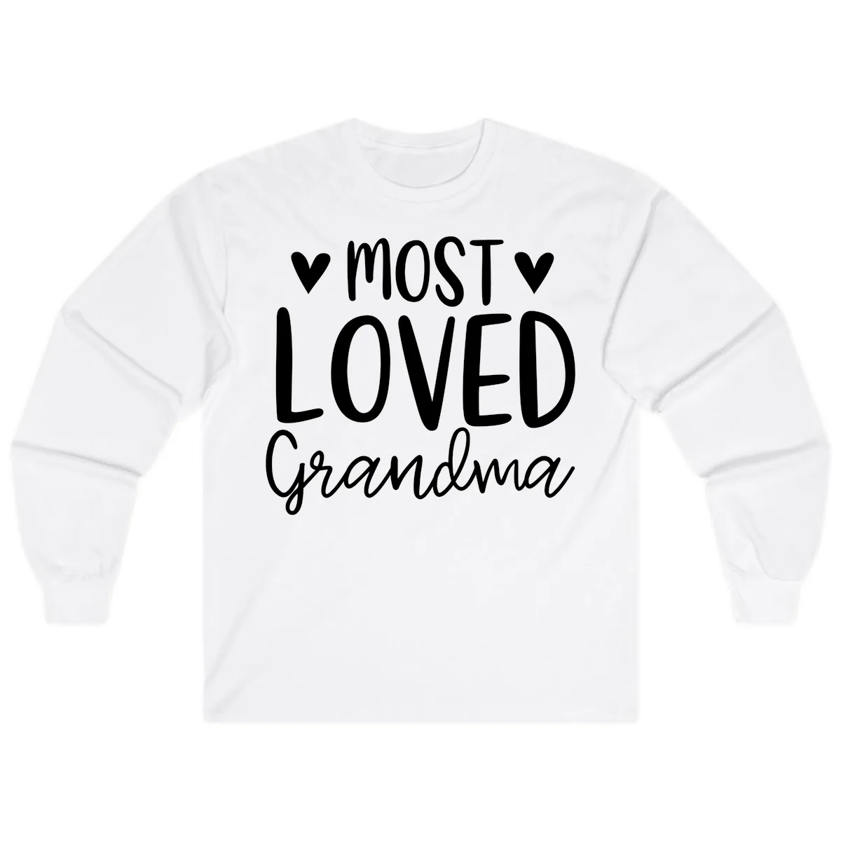 Most Loved Grandma Long Sleeve in White