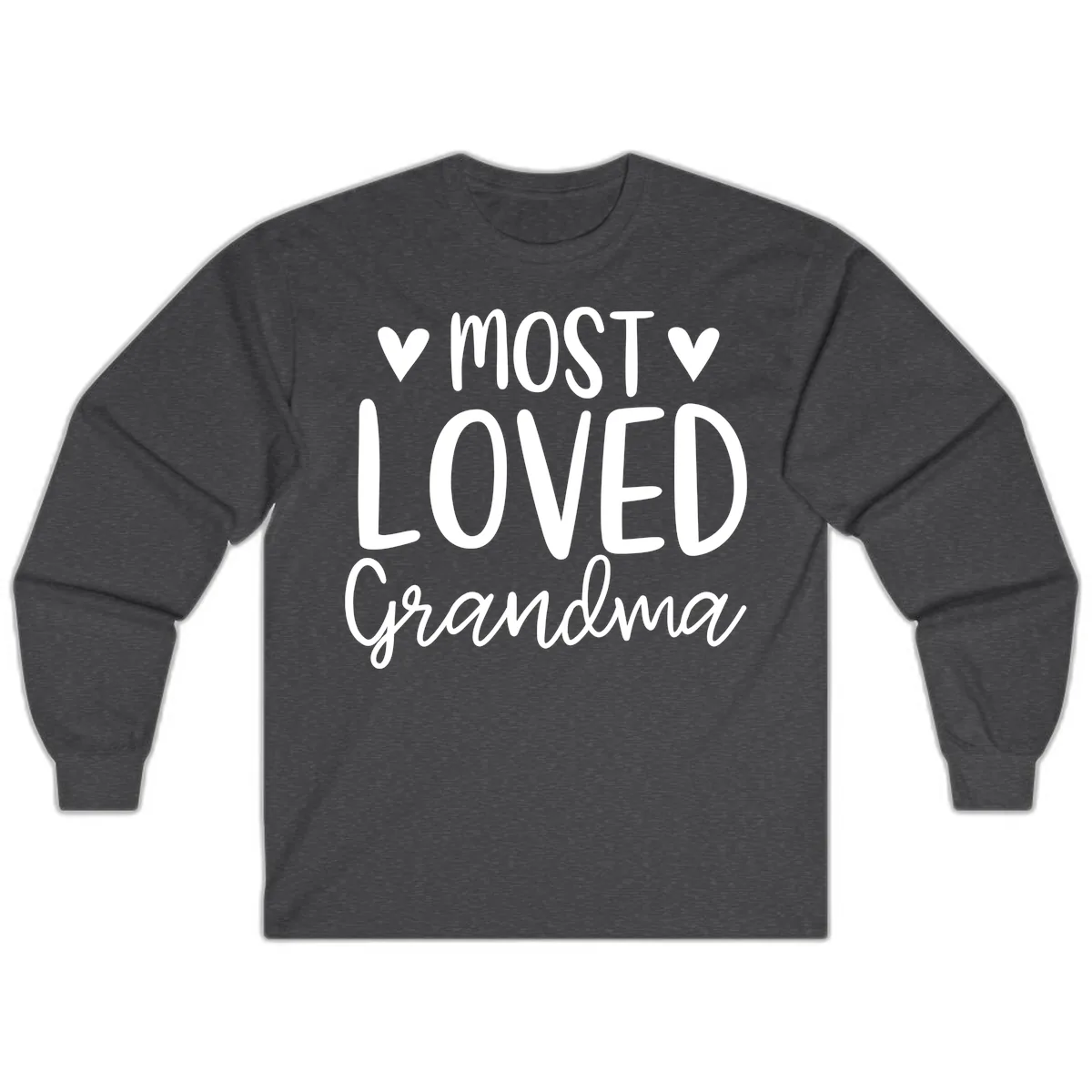 Most Loved Grandma Long Sleeve in Dark Heather