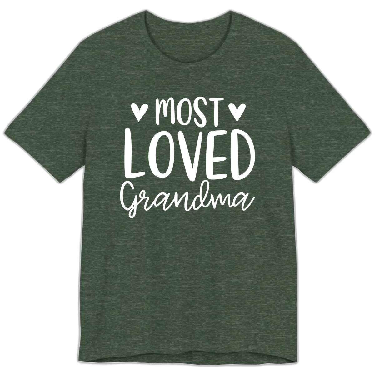 Most Loved Grandma Premium T-Shirt in Heather Forest