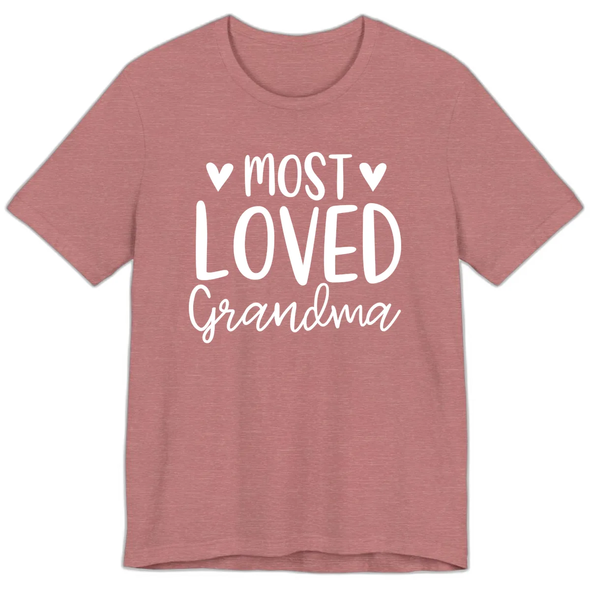 Most Loved Grandma Premium T-Shirt in Heather Mauve