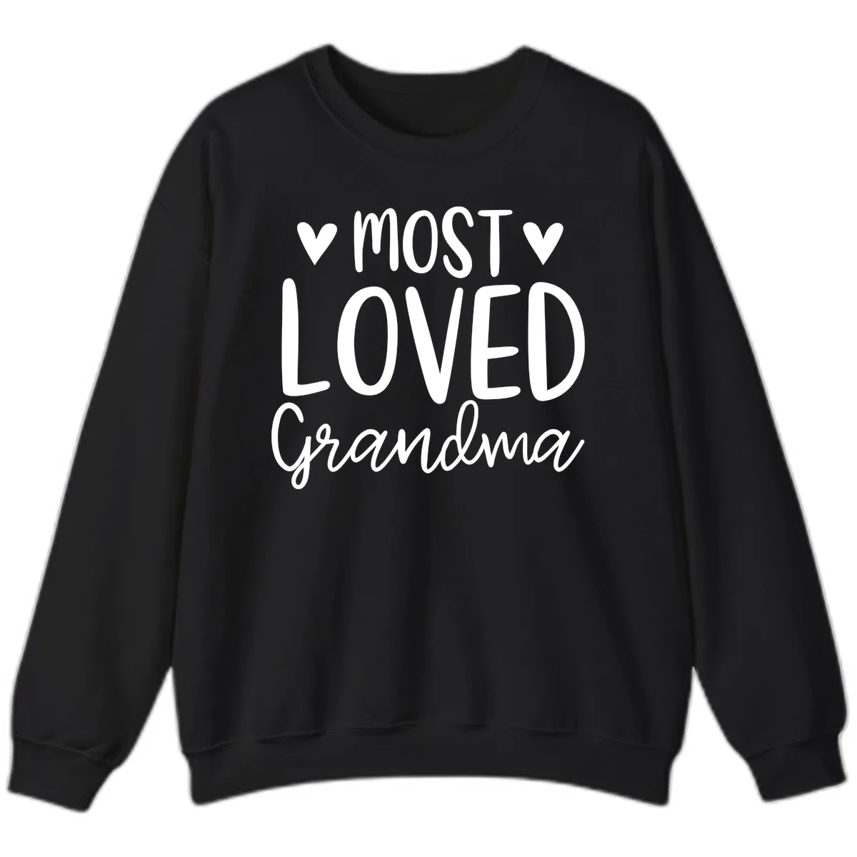 Most Loved Grandma Sweatshirt in Black