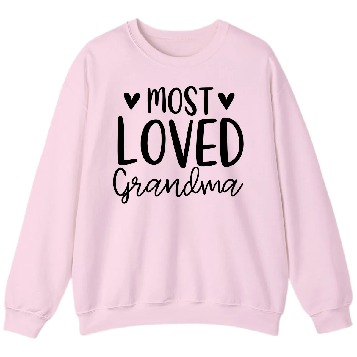 Most Loved Grandma Sweatshirt in Light Pink
