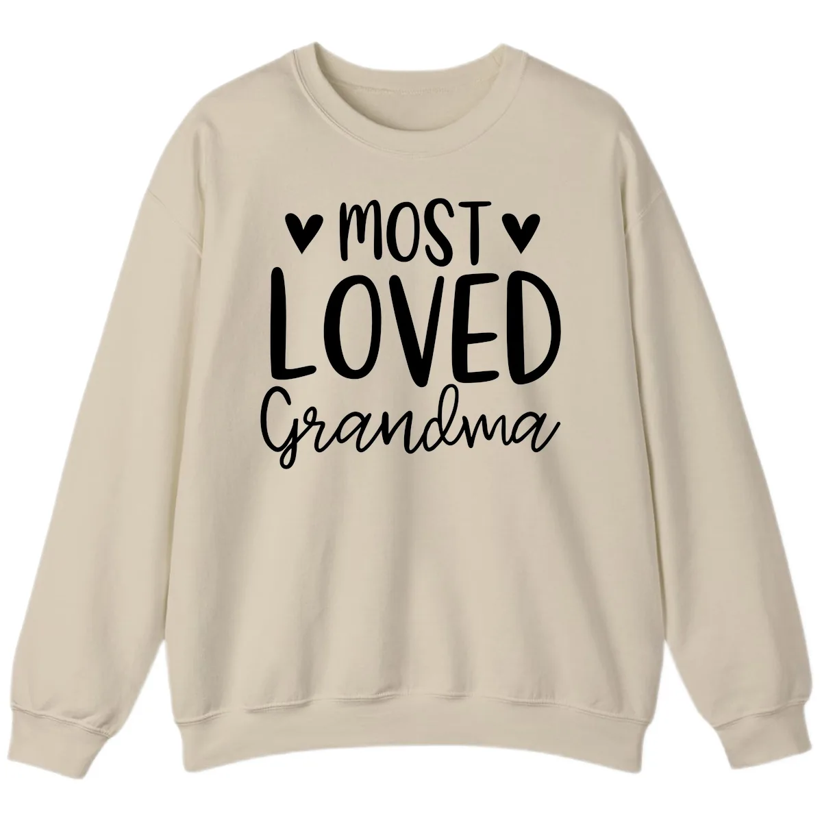Most Loved Grandma Sweatshirt in Sand